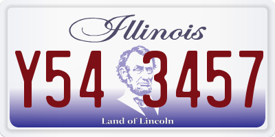 IL license plate Y543457