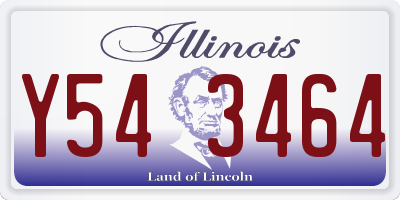 IL license plate Y543464