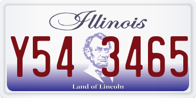 IL license plate Y543465