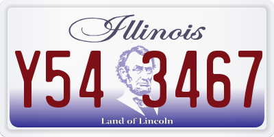 IL license plate Y543467