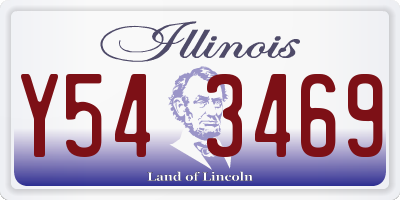 IL license plate Y543469