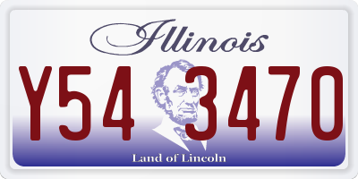IL license plate Y543470
