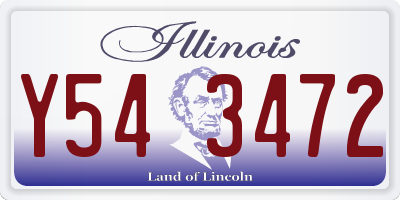 IL license plate Y543472