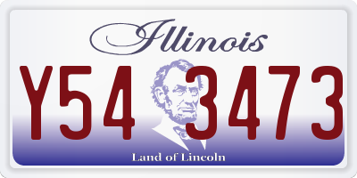IL license plate Y543473