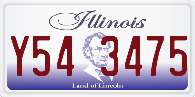 IL license plate Y543475