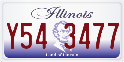 IL license plate Y543477