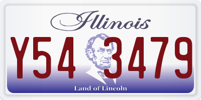 IL license plate Y543479