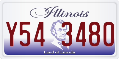 IL license plate Y543480