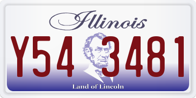 IL license plate Y543481