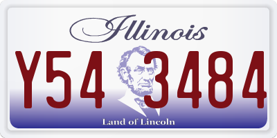 IL license plate Y543484