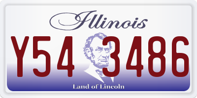 IL license plate Y543486