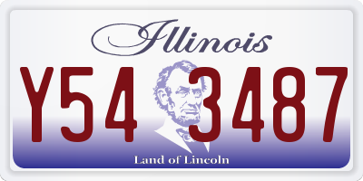 IL license plate Y543487