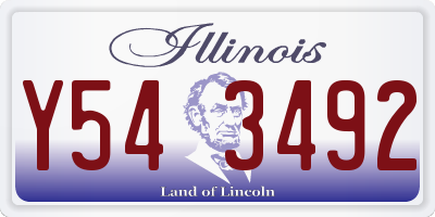 IL license plate Y543492