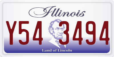 IL license plate Y543494