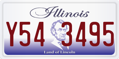 IL license plate Y543495