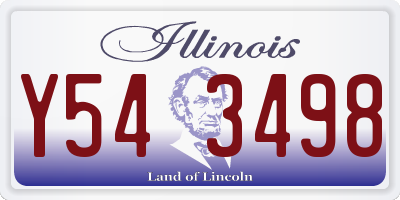 IL license plate Y543498