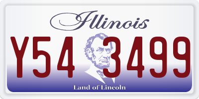 IL license plate Y543499
