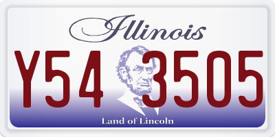 IL license plate Y543505