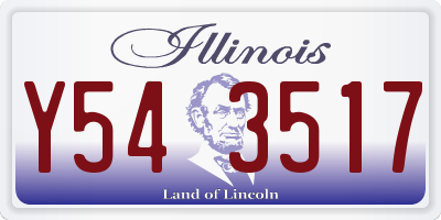 IL license plate Y543517