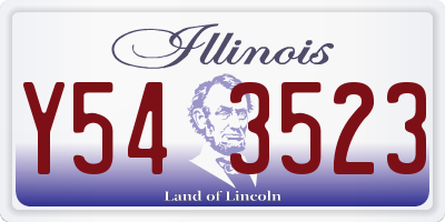 IL license plate Y543523
