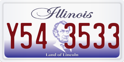 IL license plate Y543533