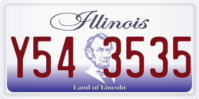 IL license plate Y543535