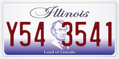 IL license plate Y543541