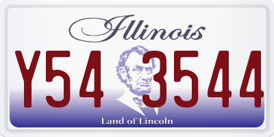 IL license plate Y543544