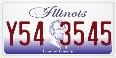 IL license plate Y543545