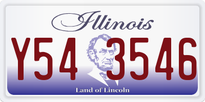IL license plate Y543546