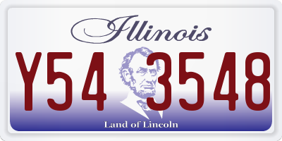 IL license plate Y543548