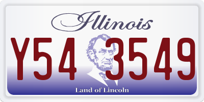 IL license plate Y543549