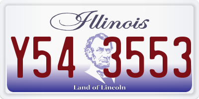 IL license plate Y543553
