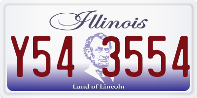 IL license plate Y543554