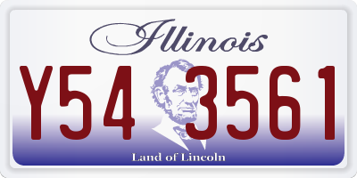IL license plate Y543561