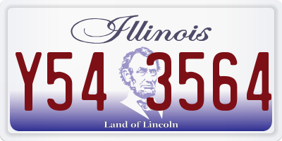 IL license plate Y543564