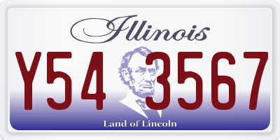 IL license plate Y543567