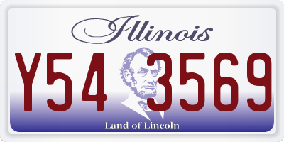 IL license plate Y543569