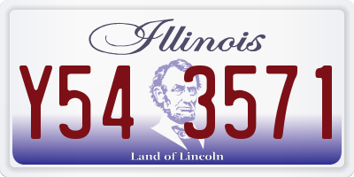 IL license plate Y543571