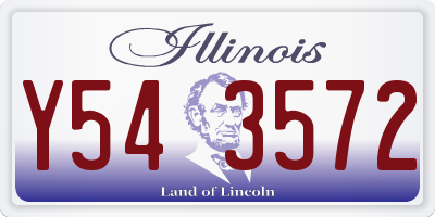 IL license plate Y543572