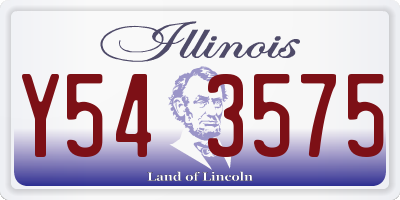IL license plate Y543575