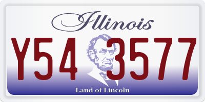 IL license plate Y543577