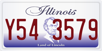 IL license plate Y543579