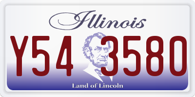 IL license plate Y543580