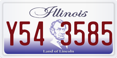 IL license plate Y543585