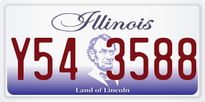 IL license plate Y543588