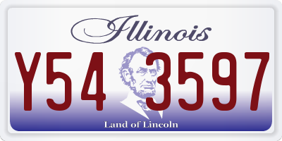 IL license plate Y543597