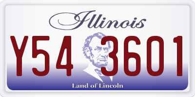 IL license plate Y543601