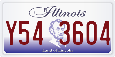 IL license plate Y543604
