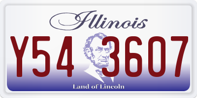 IL license plate Y543607